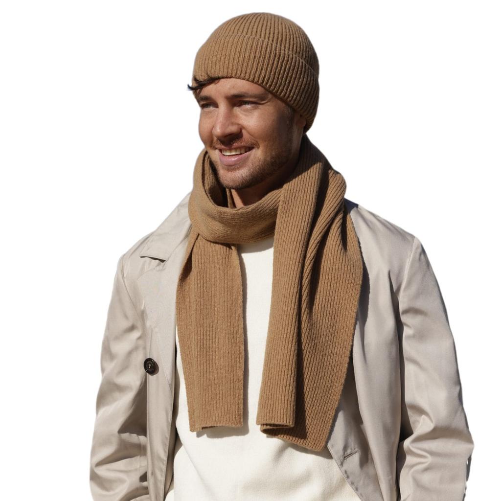 Kamea Liam Men' Set (Hat + Scarf), Sand