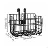 Front Bike Basket Reinforced Hook Design Black Normal
