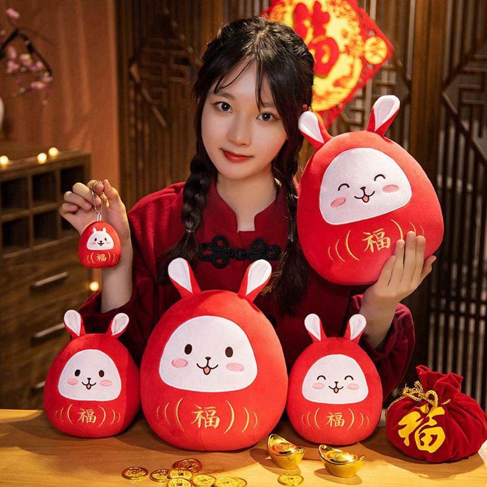 

Toys Animal Dolls Rabbit Year Mascot Zodiac Rabbit Plush Toy Mascot Rabbit Doll Bunny Plush Doll 6CM-A