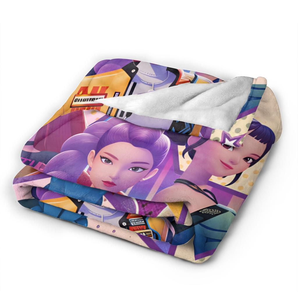 Kpop-inspired Flannel Blankets Winter Warm Soft Throw Blanket for Child Couch Chair Pattern Bedspread Sofa Bed Cover