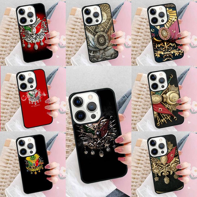 Ottoman Empire Coat Of Arms Phone Case For iPhone 17 Air 15 16e 14 13 Pro Max Coque 12 11 Pro Max PLUS cover