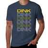 Yellow Pickleball DINK Text Design Dark T-Shirt Halloween Casual T-Shirt