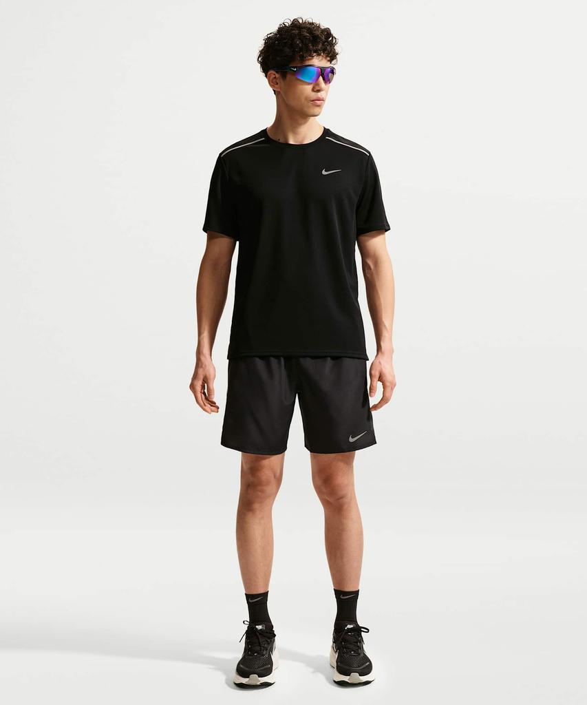 Nike Miler Dry-Fit Uv Protection Short Sleeve Running Top M - Black / If2083-010