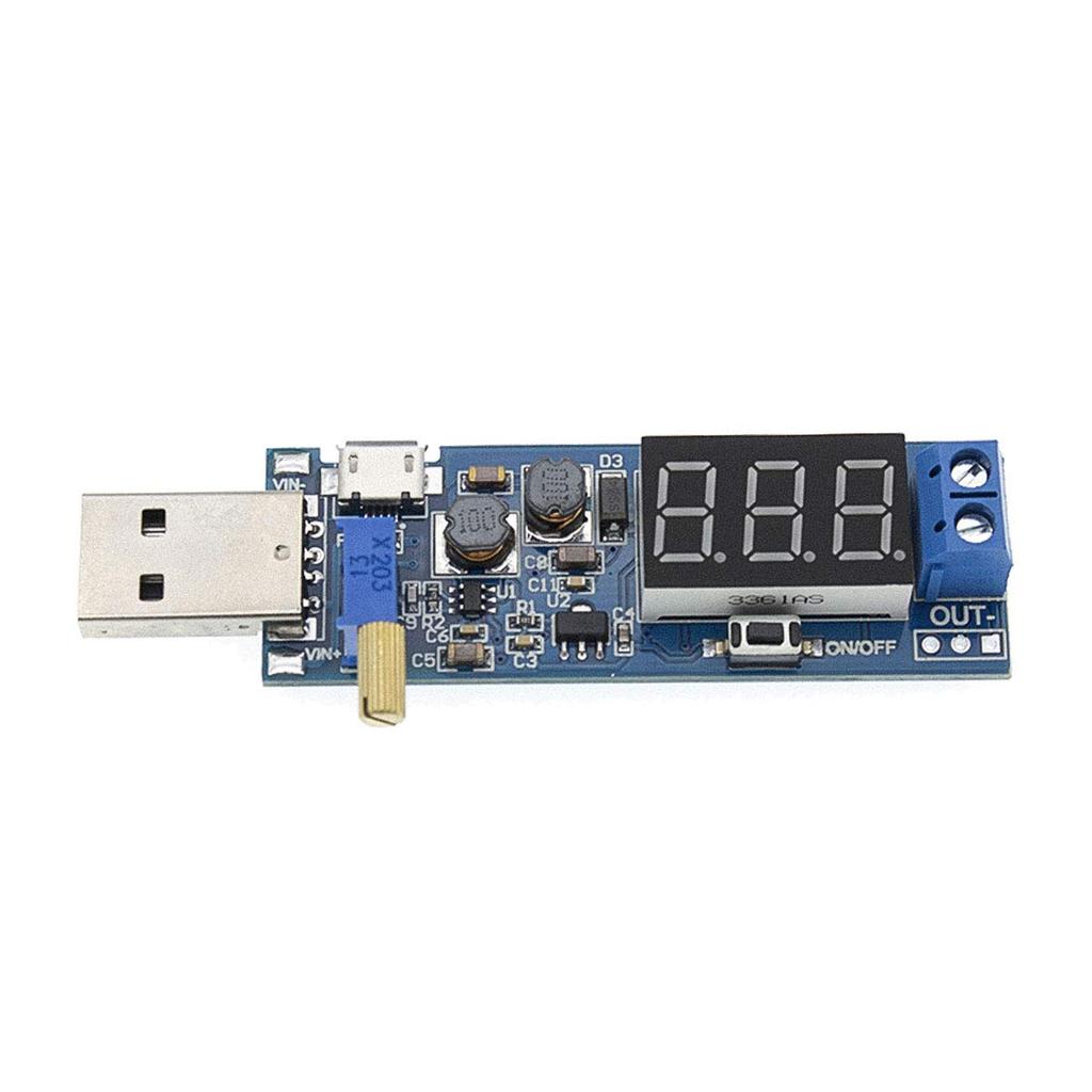 2PCS USB Buck Boost Converter Adjustable Step UP Step Down Power Supply Module Voltage Regulator DC-DC 5V to 3.3V 9V 12V 18V 24V