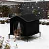 Winter Warm Cat Nest with Reminder Sticker Cold-Resistant Cat Outdoor Insulated Shelter for Dog Kitten Chicken Animal