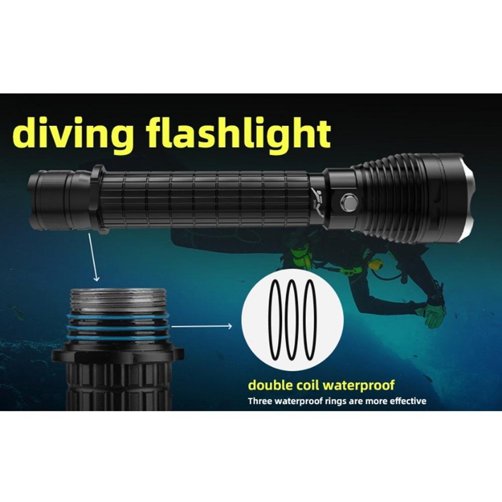 Diving Flashlight P70 LED White Light Button Switch