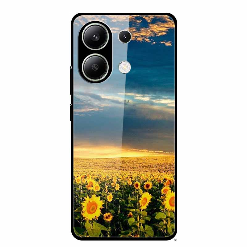 For Xiaomi Redmi Note 13 Pro 4G 6.67"Tempered Glass Cases Silicone Bumper Hard Back Covers for Redmi Note13 4G 6.67" Phone Cases