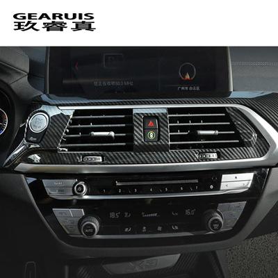 Car Styling For BMW X3 G01 2018 Warning Sign Air Conditioner Vent Outlet Cover Stickers Carbon Fiber Decorative Auto