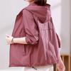 Sunscreen Jacket Women's Summer Middle-Aged Mother Sports Thin Outwear Fashion Breathable Sun-Protective Clothing Coat
