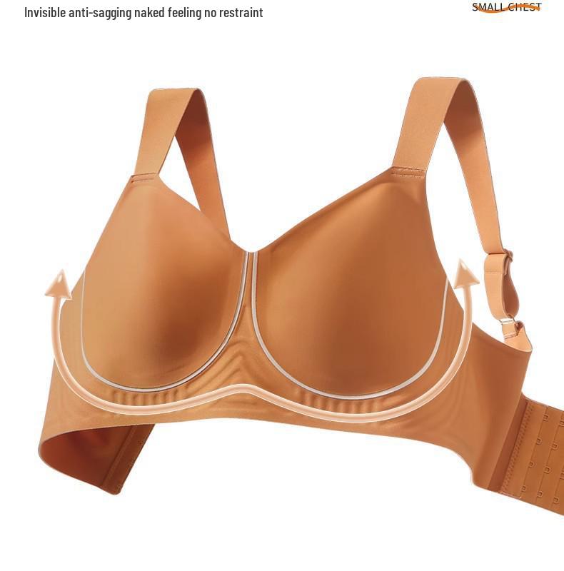 Summer Seamless Lift-Up Bra: Thin Style, Side Support, Anti-Sagging, Plus Size, Soft Comfort