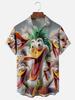 T-shirt Homme Drôle Motif Animal Dessin Animé Impression 3D Séchage Rapide Manches Courtes Hauts Vêtements Homme Décontractés Mode de Rue d'Été Chemise