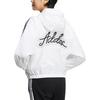 Adidas Neo FW22 Twill Solid Color Sports Hooded Long Sleeve Jacket Women Jacket White HF7279