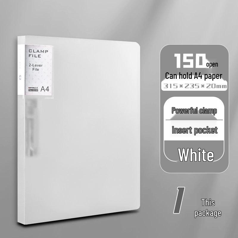 A4 Thickened Double Clip Document Holder for Students and Office