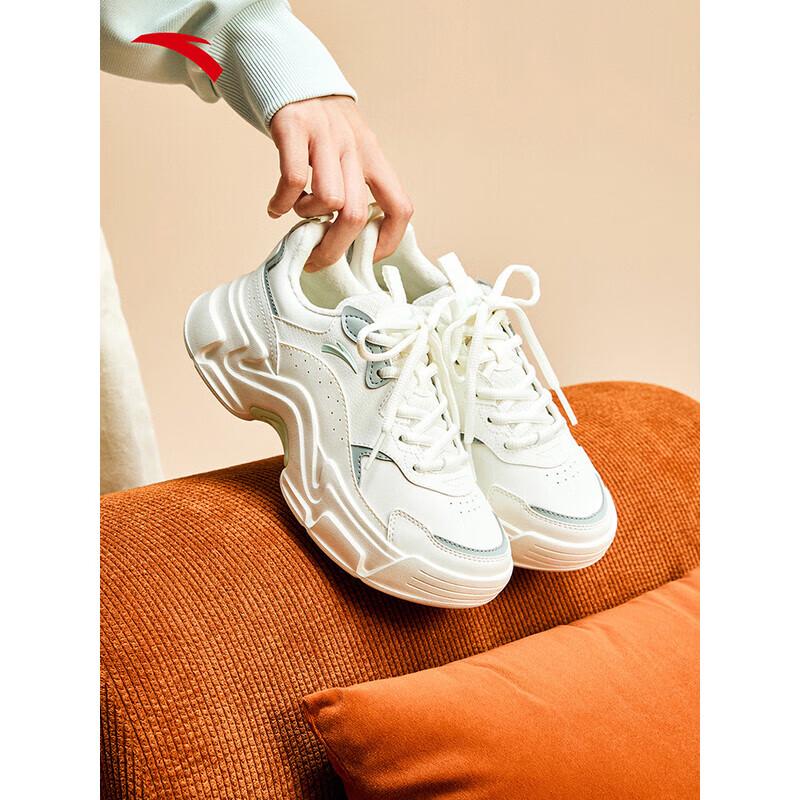 ANTA Women s Retro Leather Rabbit Dad Shoes 8