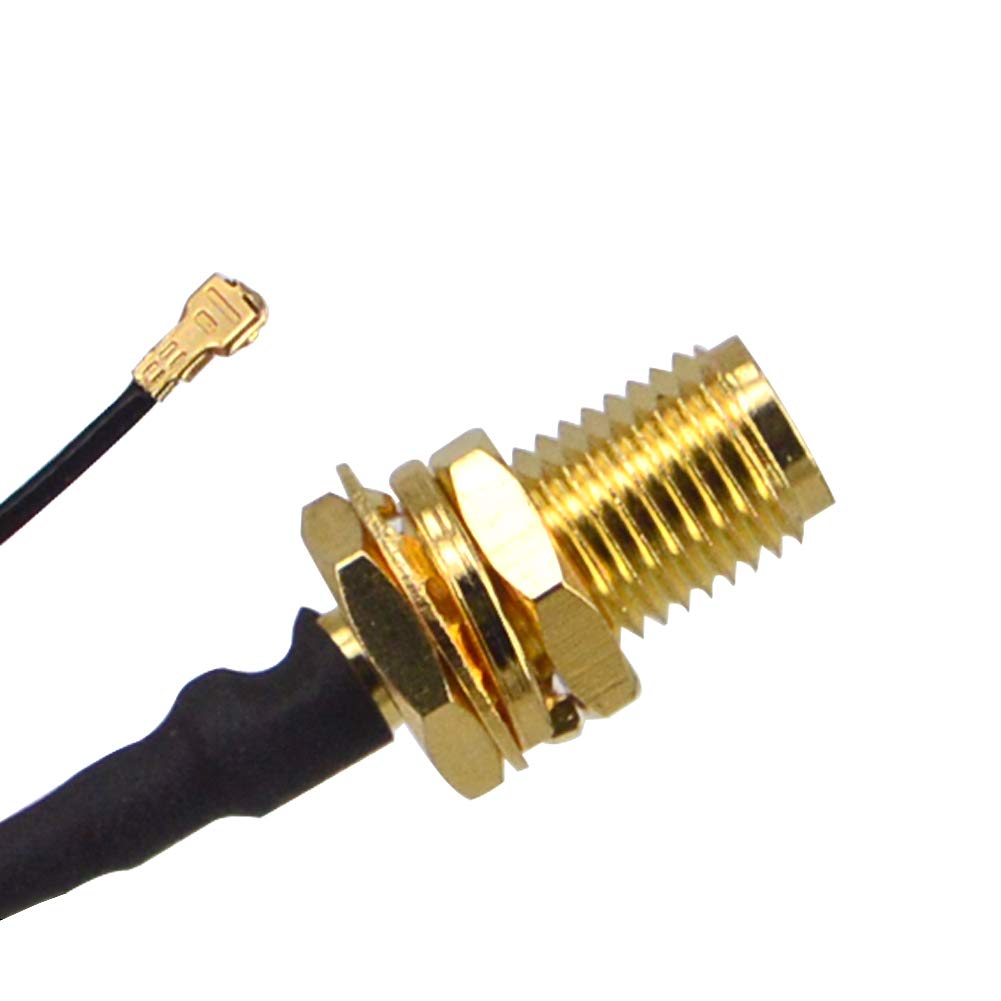 BOOBRIE 25CM RF Coaxial Cable, SMA Female to Ufl IPX IPEX MHF4 Connector, Pigtail