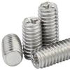 304 Stainless Steel Cross Slot Set Screw, Flat End Headless, M3/M4/M5/M6