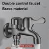Heavy Duty Brass Spray Gun Kit with Dual-Outlet Faucet, 2M Flexible Hose & Adjustable Holder, for Bathroom/Laundry/Garden