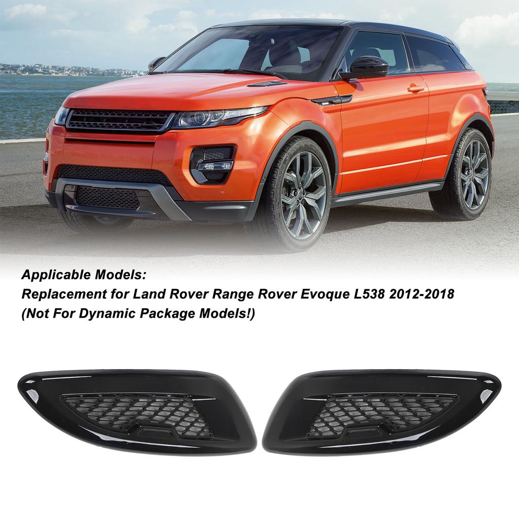 Car Dynamic Style Gloss Black Bonnet Grille Air Vent Trims Add On Replacement For Land Rover Range Rover Evoque L538 12 to 18