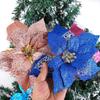 Sequins Artificial Poinsettia Flower Simulation Christmas Tree Decorations  Wedding Decor