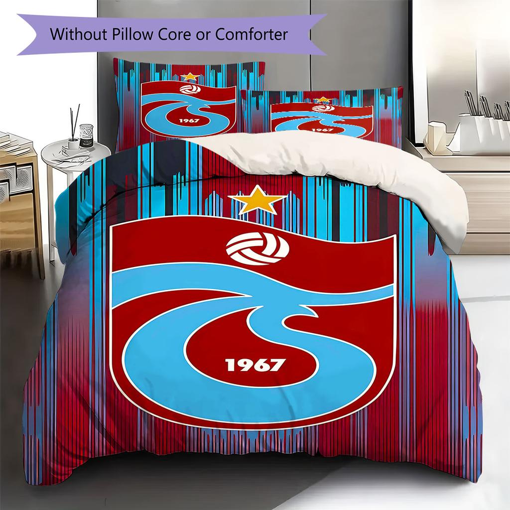 Biancheria da letto con motivo Trabzonspor, Set piumone Copripiumone Federa Regalo di compleanno per la casa(1 * copripiumino + 2 * federa, senza nucleo)