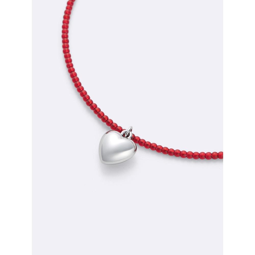 Gu By Uniqlo Heart Motif Beaded Choker