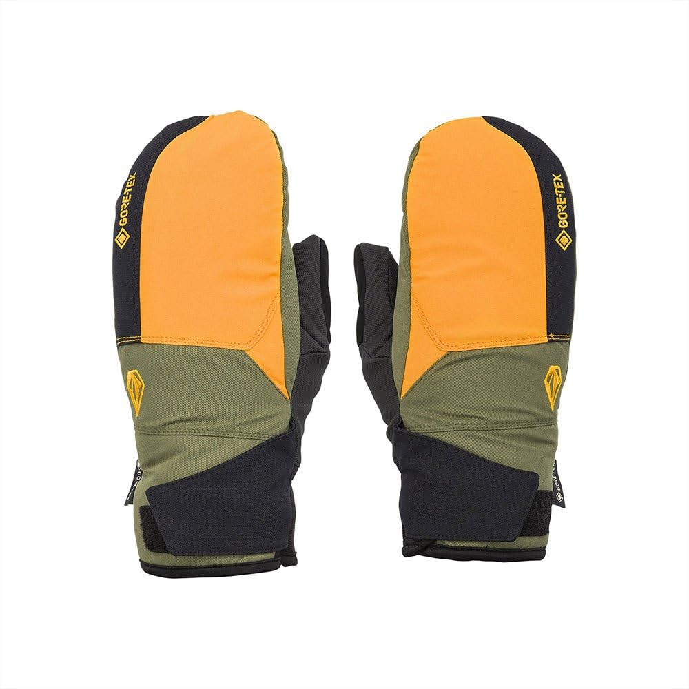 Volcom Waterproof and Breathable Mittens STAY DRY Snowboard Size S Men's (GORE-TEX Fabric) [J6852405 / GORE-TEX MITT] Gloves, Gold,