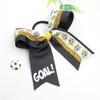 10PCS Soccer Themed Fabric Hair Bowknots Supporter Hair Decorations Perfect For Sports Event And Celebration