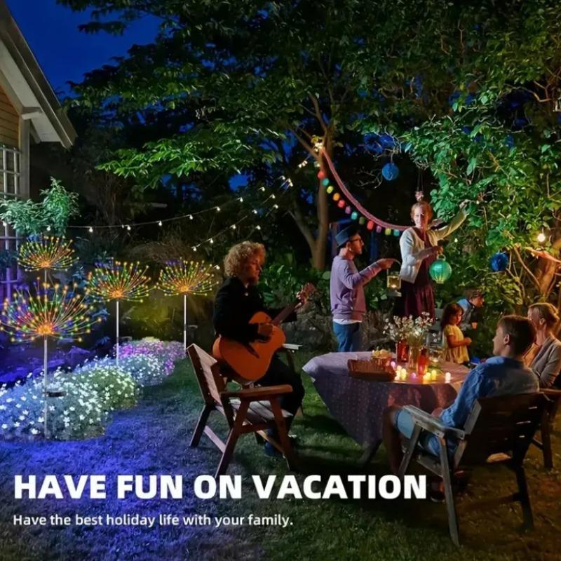 Solar LED Garden Lights - 8 lighting modes,colorful color-changing decorative lights,energy saving,garden lighting,stylish design,durable construction