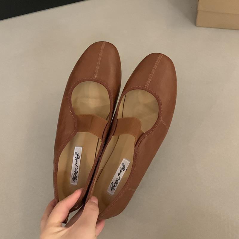 Fashion Bailamos Autumn Women Flat Shoes Fashion Shallow Slip On Ladies Elegant Boat Shoes Soft Flat Heel Dress Ballerinas Shoes Mujer