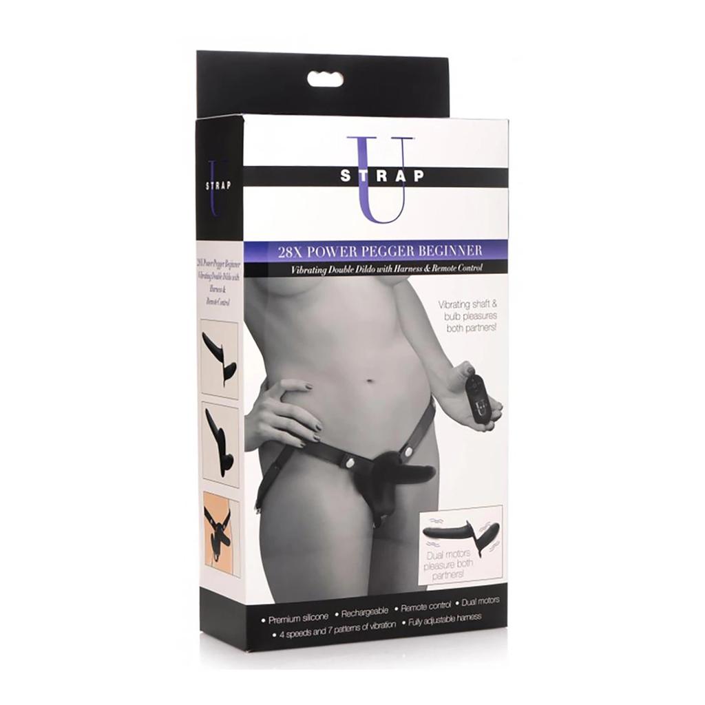 XR Brands Vibrating Double Dildo + Harness