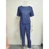 Large Size Women's Solid Color Retro Pants Suit Cotton and Linen Casual Long Sleeve Loose Cotton Suit