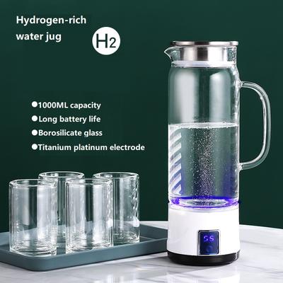 Rechargeable Hydrogen Generator Cup Water Filter Hydrogen-Rich Water Portable Bottle Ionizer Pure H2 Kettle With 4 Cups