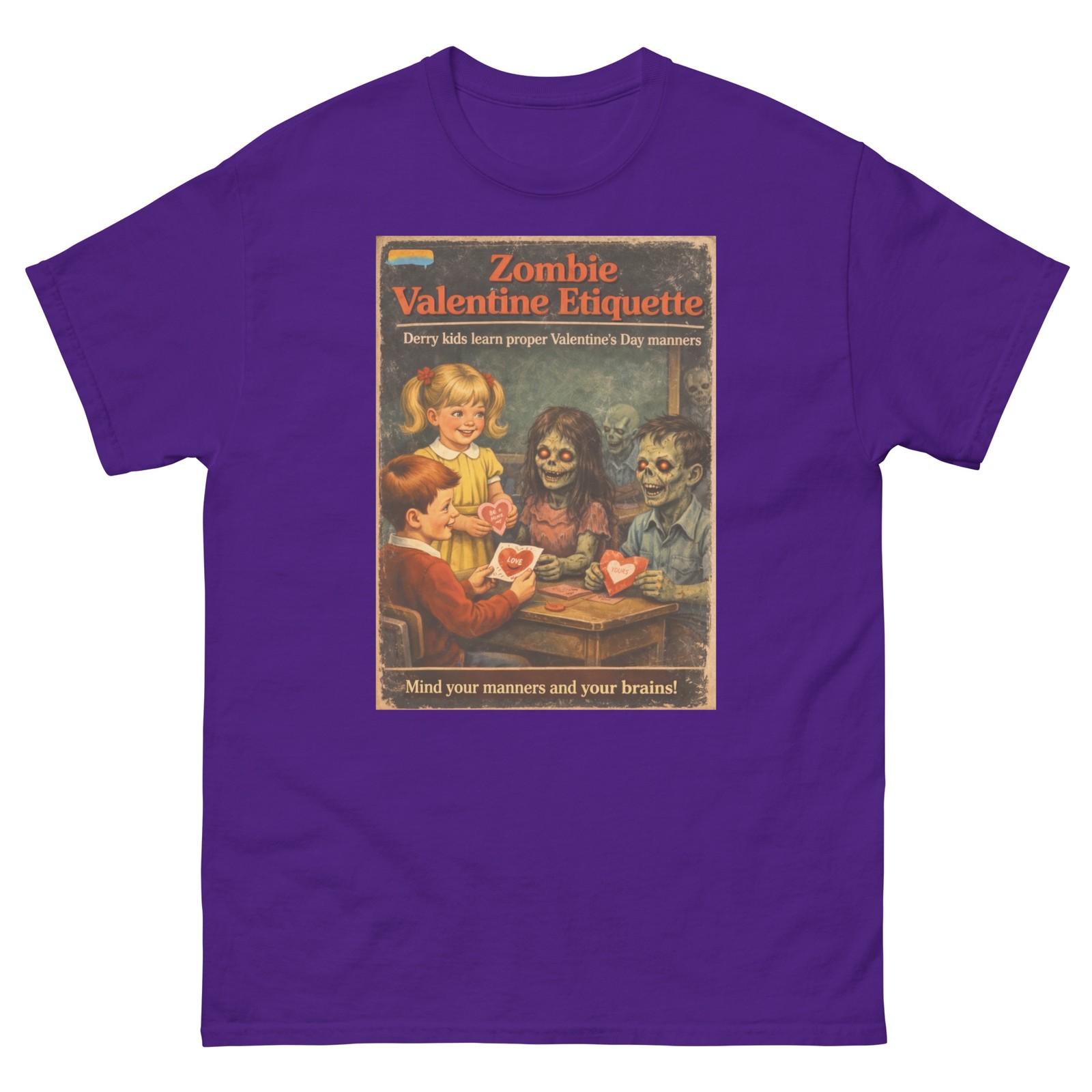 Zombie Valentine Etiquette Unisex classic tee S разноцветный