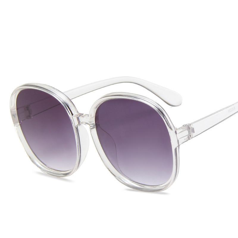 Classic Big Frame Luxury Women Sunglasses Brand Designer Fashion Plastic Vintage Round Gradient Sun glasses Uv400 Eyewear