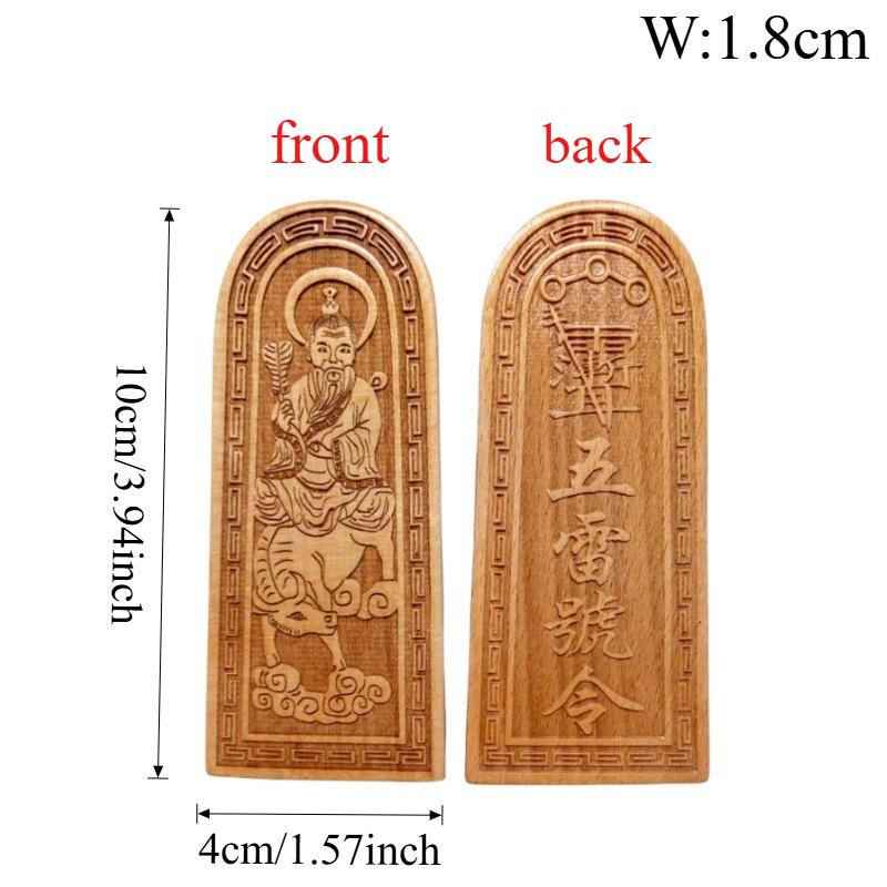 

1pc Wooden Taoist Supplies Feng Shui Artifacts Taoist Token Tai Shang Lao Jun s Five Thunder Orders Wooden Carving Crafts