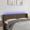 VidaXL LED Headboard Bedroom Furniture Double Bed Accessory Head of Bed Frame Interior Dark Brown 3123097