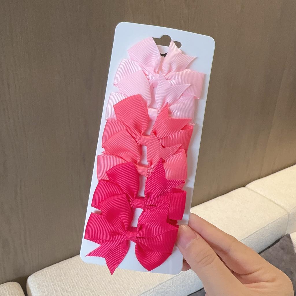 6 stk Baby Cheer Sløyfer Hårspenne for Jenter Ensfarvede Hårnåler Spenner Håndlaget Hodeplagg Barn Nydelig Hårtilbehør 2,5 tommer