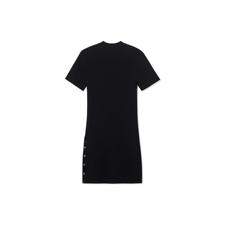 Li Ning Badfive Sports Basketball Series Slim Fit Round Neck Short Sleeve A-Line Dress Women Dresses Black ASKR172-1