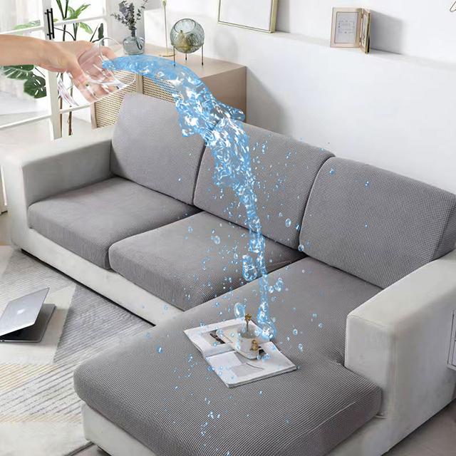 

Жаккардовые водонепроницаемые чехлы на диван для гостиной, эластичный чехол на сиденье дивана, дешевые нежные чехлы на диванные подушки для дома, отеля Normal Size (S)-1pc светло-серый
