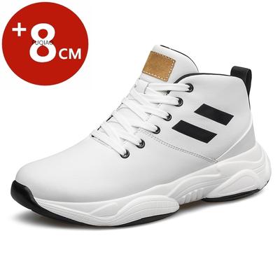 Mode Echtes Leder Herren Elevator Schuhe Höhe Erhöhende Sneaker für Mann Einlegesohlen 8CM Versteckte Absätze Innere Erhöhung Sport