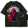 Tricou spălat pentru iubitorii de anime Chainsaw Man Îmbrăcăminte pentru tot anul personalitate de înaltă calitate Haine Mărimi mari Unisex Model nou Tricou pentru cupluri
