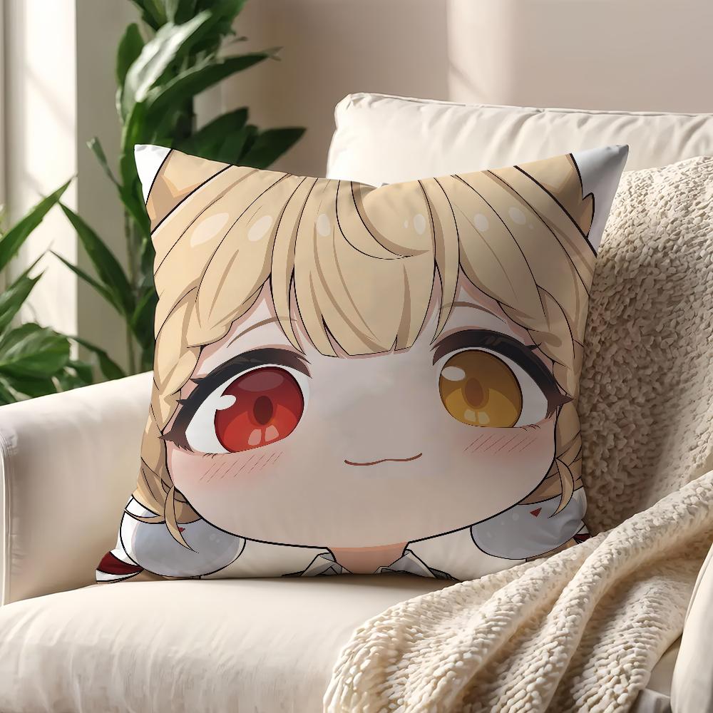 Game Cute  ZZZ Face Q-version Avatar Cushion Cover Pillow Cover Decoration Room Home Sofa Living Office Car Nordic Simplicity