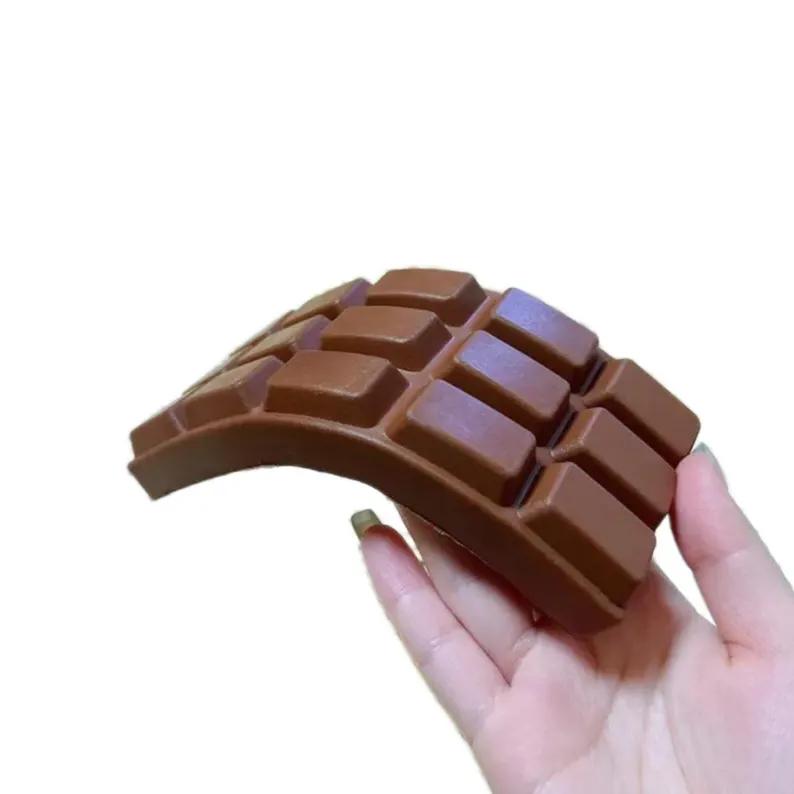 

Chocolate Bar Squishy Slow Rising Toy, Realistic Faux Food Stress Relief Squeeze, Kawaii Scented Sensory Toy, Brown