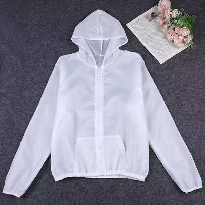 Women's Solid Color Summer Ice Silk Sunscreen Clothing Ultra-thin Breathable Quick-drying Outdoor  Hooded Jacket