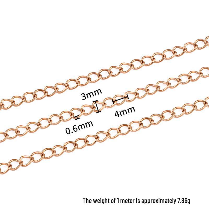 Handmade DIY Titanium Steel Adjustable Extension Chain for Jewelry and Clothing