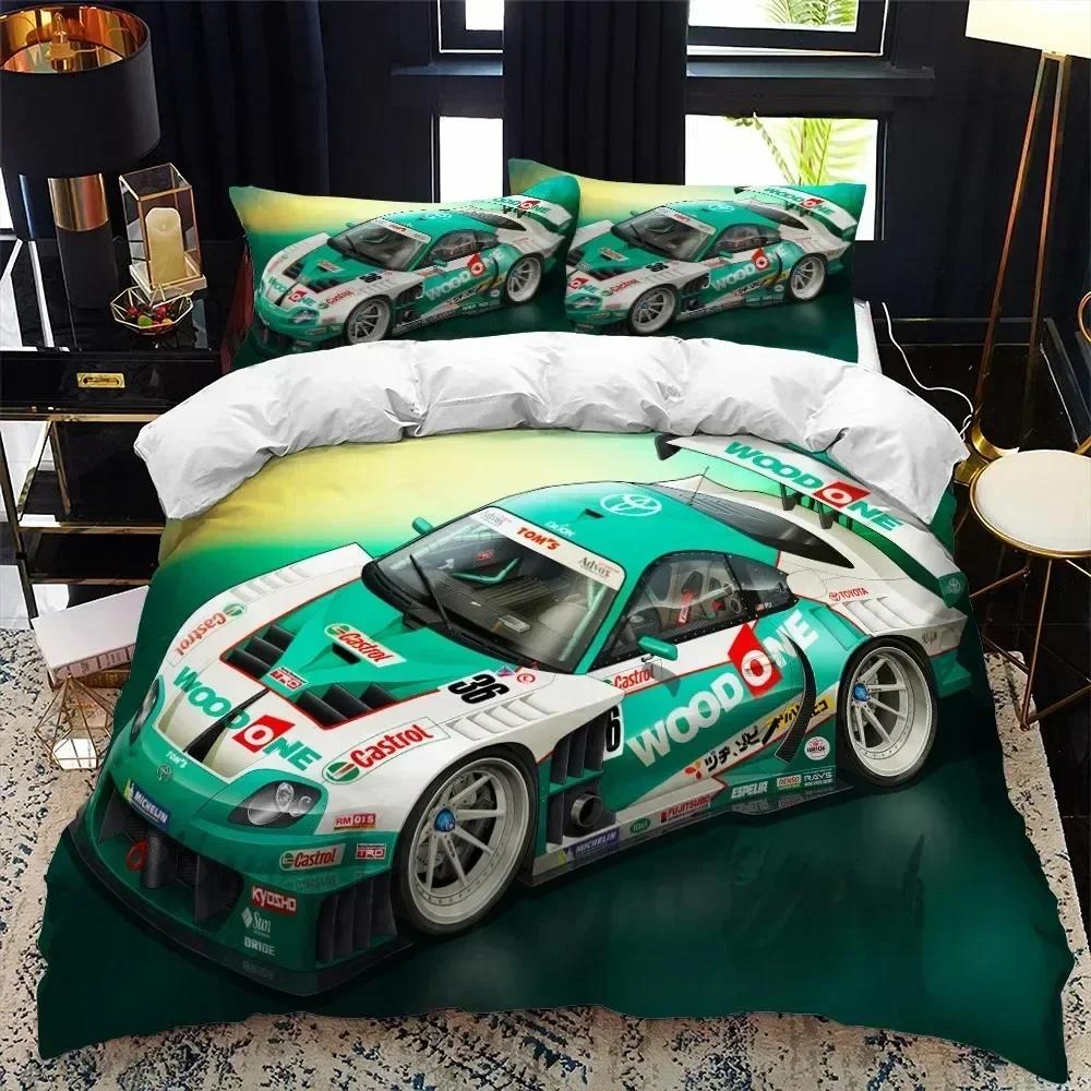 2025 Sports Car Duvet Cover Set Luxury High Quality For 3D Printed Bedding Double Queen King Bedclothes Adults Boys Home Textile