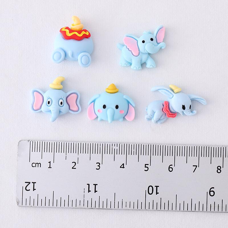 Popular Cartoon Elephant Resin DIY Phone Case, Hair Clip, and Water Cup Sticker Decorations