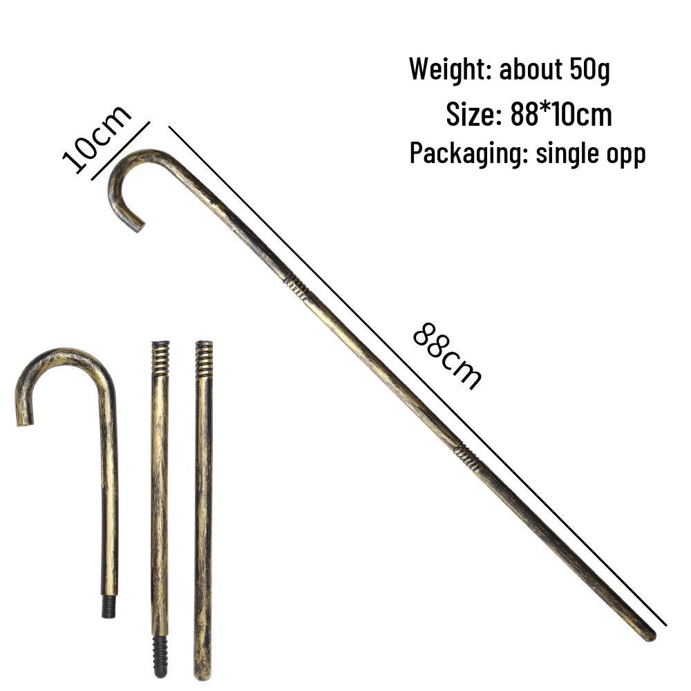 Halloween Props: Grim Reaper Scythe, Devil Trident, and Lincoln Cane Toy Set