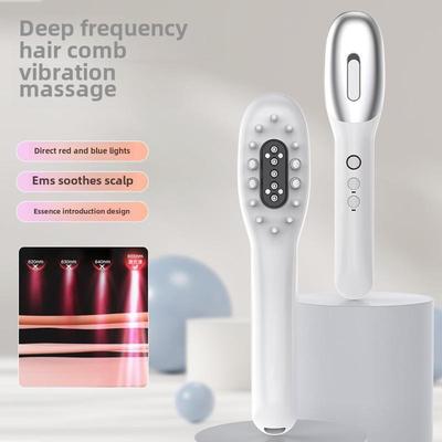Electric Scalp Massage Comb with Blue & Red Light for Hair Growth and Care