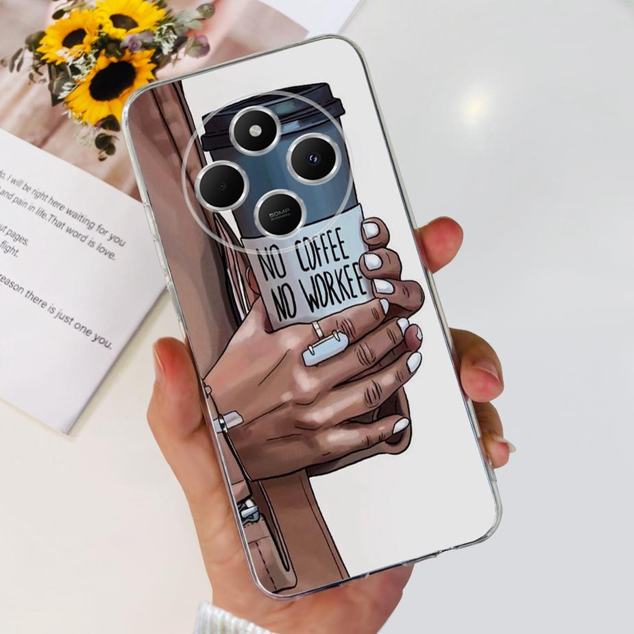 For Xiaomi Redmi 14C Case Poco C75 Cute Cat Cartoon Cover Soft Silicone Phone Case For Xiaomi Poco C75 Redmi 14C 14R Fundas Capa